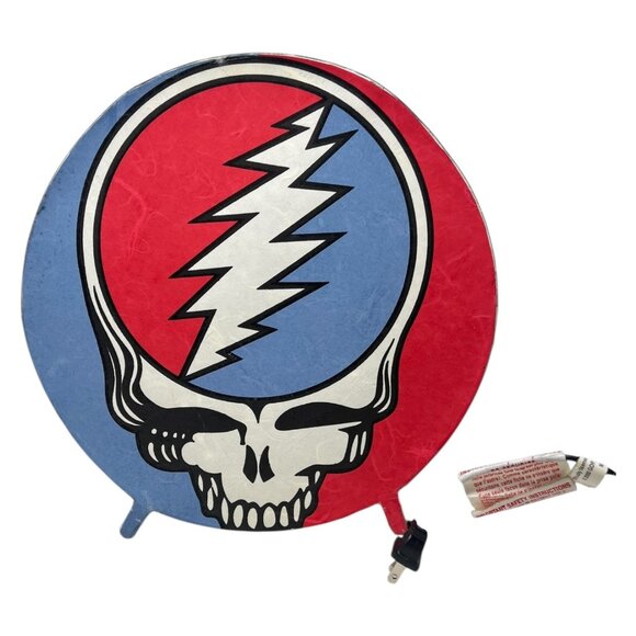 Grateful Dead Steal Your Face Vintage Rare Ichiban Rice Paper Lamp 2000 Lyon Co - Picture 9 of 14
